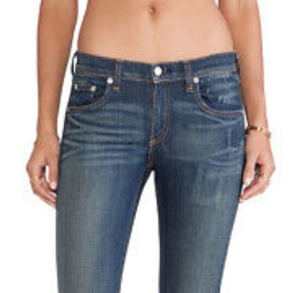 Rag & Bone Raw Hem Ankle Jeans Sz 25 - Picture 4 of 9